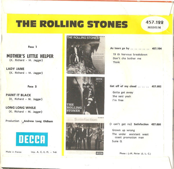The Rolling Stones : Mother's Little Helper (7", EP)