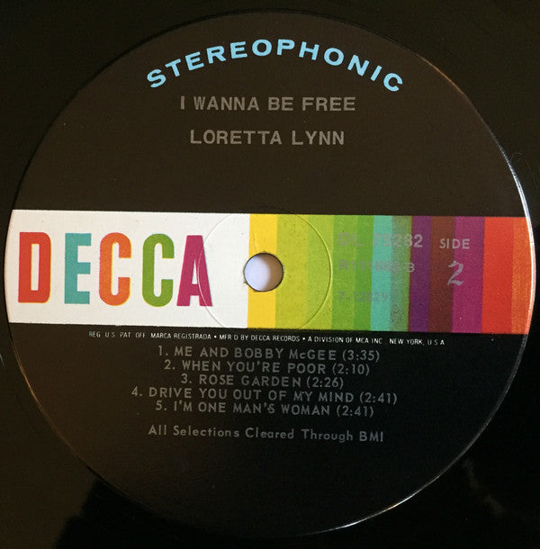 Loretta Lynn : I Wanna Be Free (LP, Album, Club, Ind)