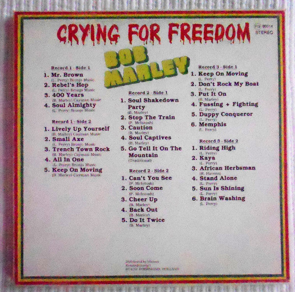 Bob Marley : Crying For Freedom (3xLP, Comp + Box, MP)