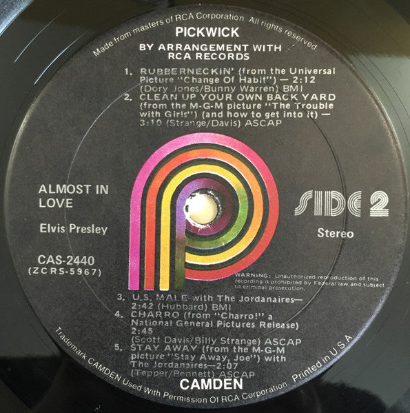 Elvis Presley : Almost In Love (LP, Comp, RE)