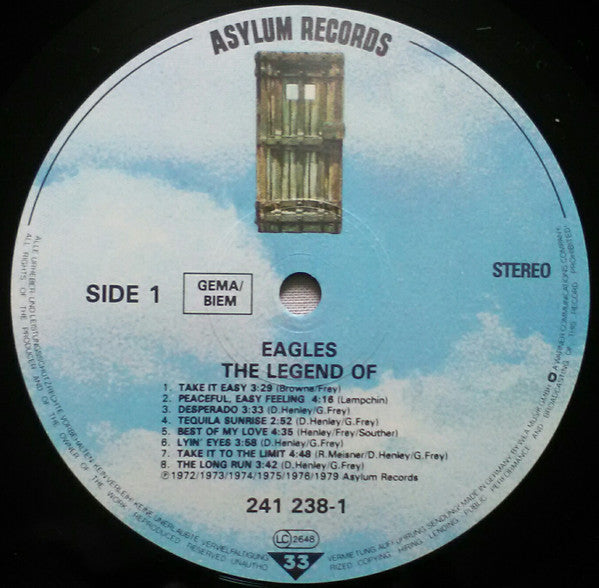 Eagles : La Légende Des Eagles (LP, Comp, Tel)