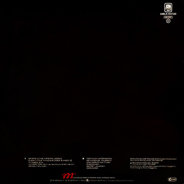 The Police : Ghost In The Machine (LP, Album, 281)