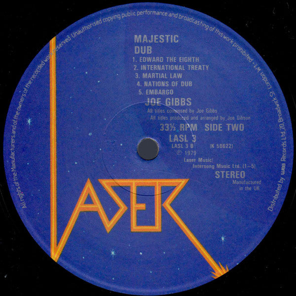 Joe Gibbs And The Professionals* : Majestic Dub (LP, Album)