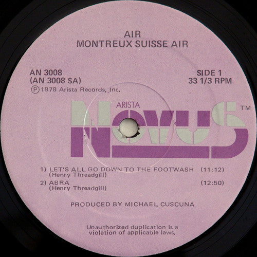 Air (4) : Montreux Suisse Air (Live At Montreux 1978) (LP, Album)