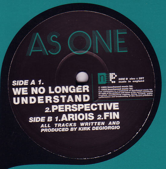As One : We No Longer Understand (12")