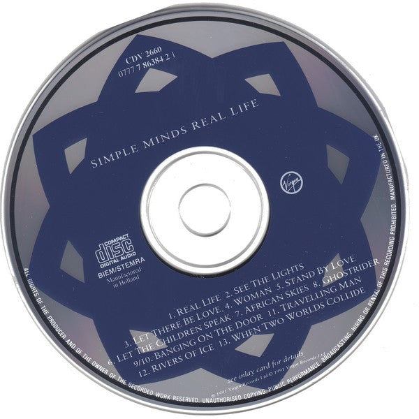 Simple Minds - Real Life (CD, Album) - De Platen Aap – Vinylwinkel in Brielle & online webshop voor muziekliefhebbers