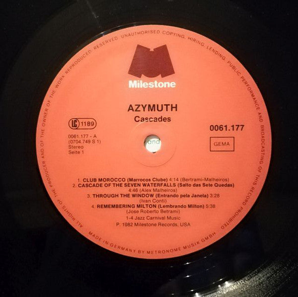 Azymuth : Cascades (LP, Album)
