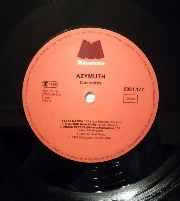Azymuth : Cascades (LP, Album)
