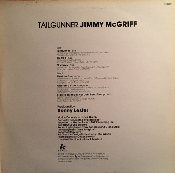 Jimmy McGriff : Tailgunner (LP, Album, Gat)