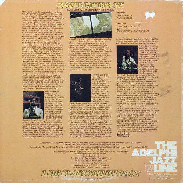 David Murray : Low Class Conspiracy (LP, Album)