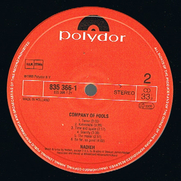 Nadieh : Company Of Fools (LP, Album)