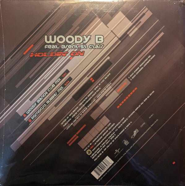 Woody B* Feat. Brent St Clair* : Holdin' On (12", Maxi)