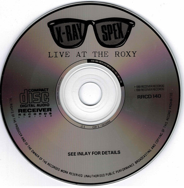 X-Ray Spex - Live At The Roxy Club (CD, Album) - De Platen Aap – Vinylwinkel in Brielle & online webshop voor muziekliefhebbers