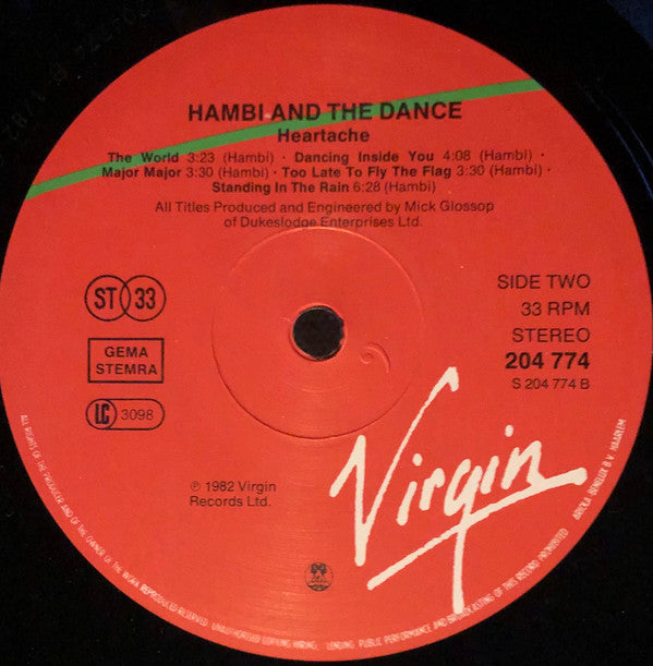 Hambi And The Dance* : Heartache (LP, Album)
