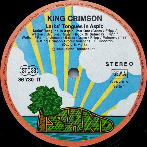 King Crimson : Larks' Tongues In Aspic (LP, Album)