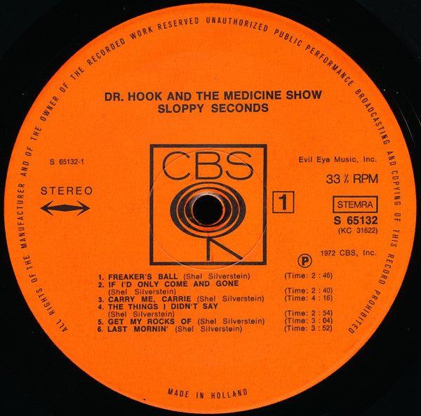 Dr. Hook And The Medicine Show* : Sloppy Seconds (LP, Album, Gat)