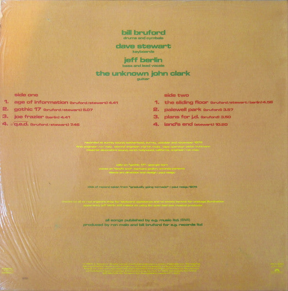 Bruford : Gradually Going Tornado (LP, Album)