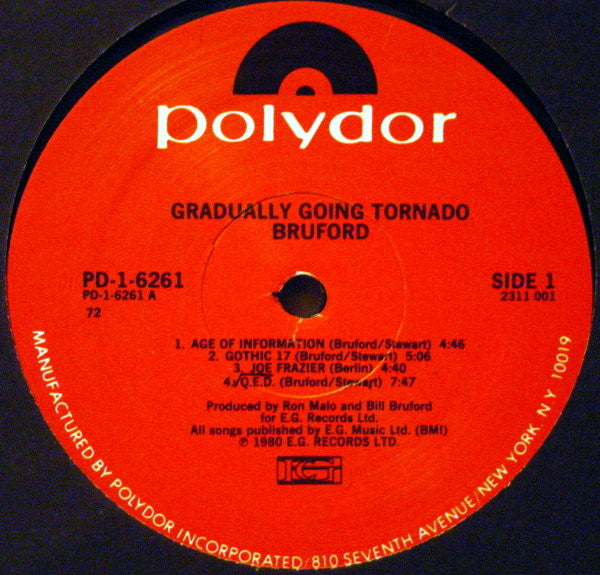 Bruford : Gradually Going Tornado (LP, Album)