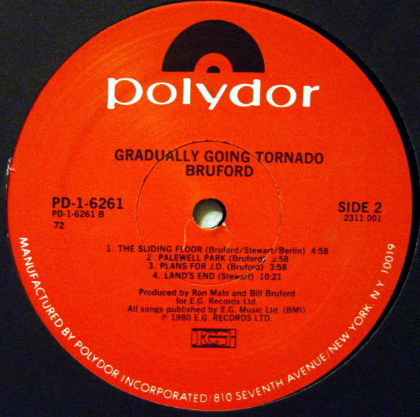 Bruford : Gradually Going Tornado (LP, Album)
