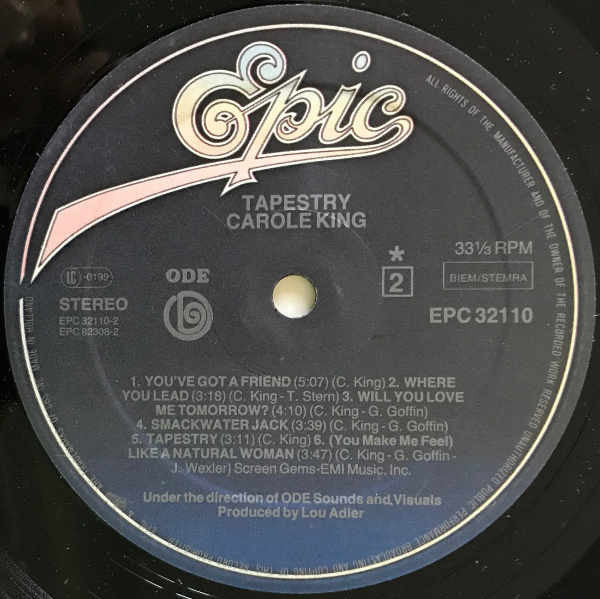 Carole King : Tapestry (LP, Album, RE)