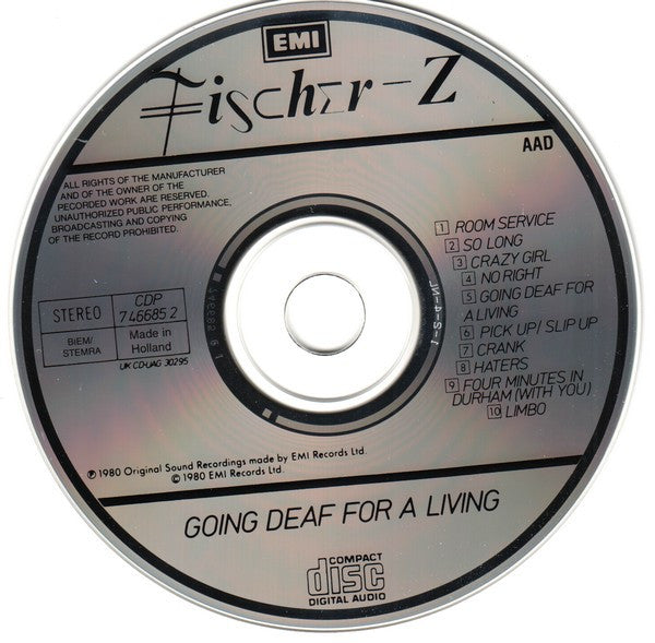 Fischer-Z : Going Deaf For A Living (CD, Album, RE)