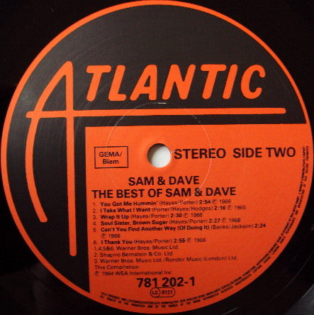Sam & Dave : The Best Of Sam & Dave (LP, Comp)