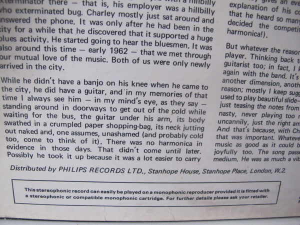 Charley Musselwhite Blues Band* : Stone Blues (LP, Album)