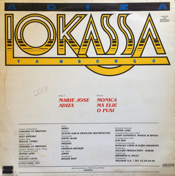 Lokassa Ya Mbongo : Adiza (LP, Album)