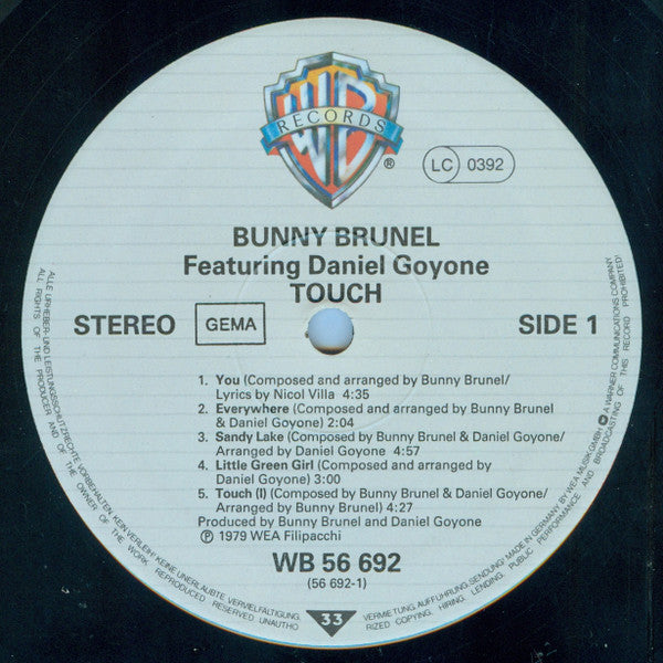 Bunny Brunel Featuring Daniel Goyone : Touch (LP, Album)