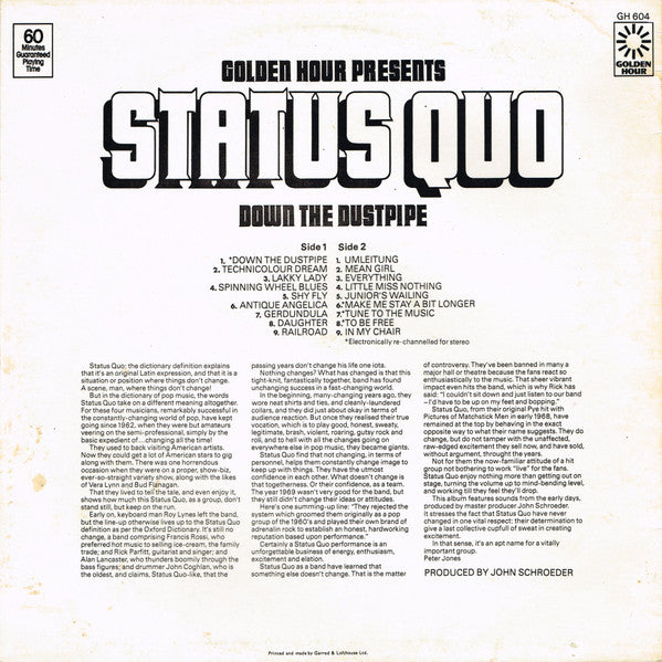 Status Quo : Status Quo - Down The Dustpipe (LP, Comp)