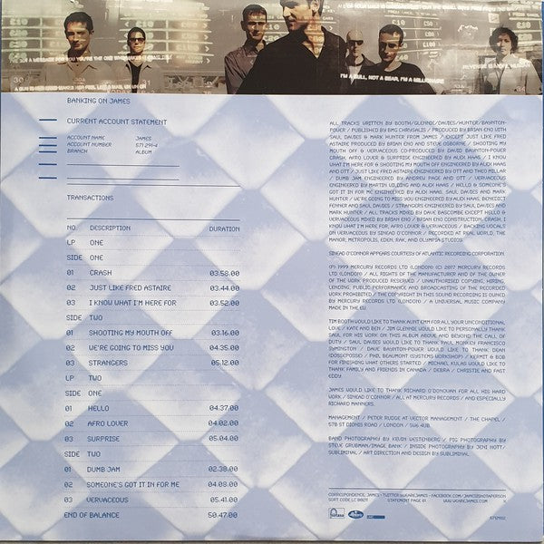 James - Millionaires (2xLP, Album, RE, 180) - De Platen Aap – Vinylwinkel in Brielle & online webshop voor muziekliefhebbers