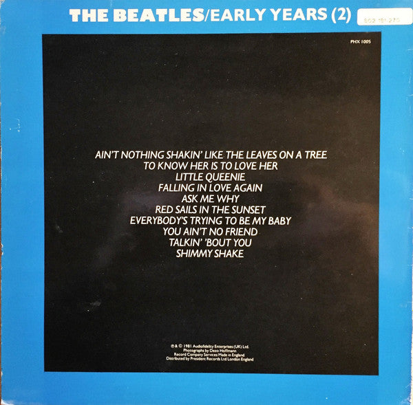 The Beatles : Early Years (2) (LP, Comp, Bla)