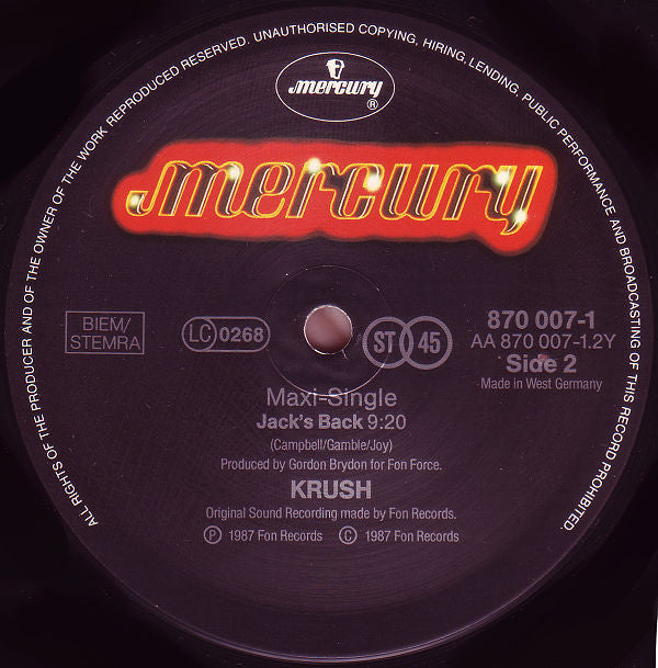 Krush : House Arrest (12", Maxi)