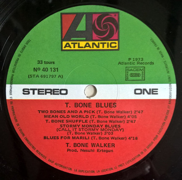 T. Bone Walker* : T. Bone Blues (LP, Album, RE)
