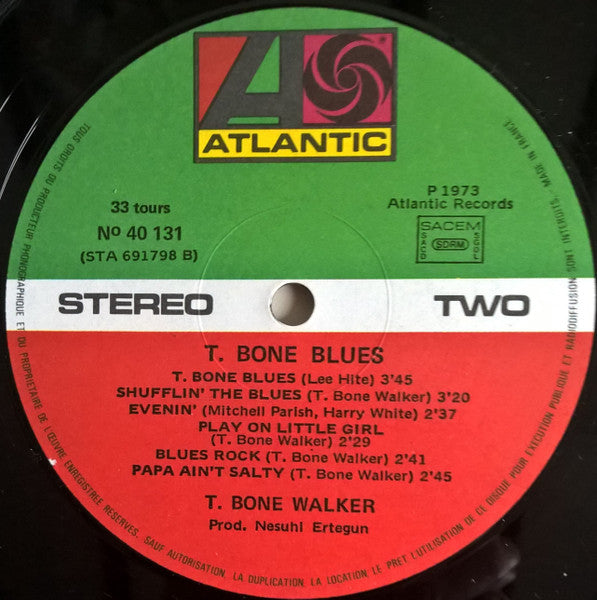 T. Bone Walker* : T. Bone Blues (LP, Album, RE)