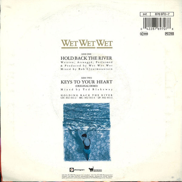 Wet Wet Wet : Hold Back The River (7", Single)