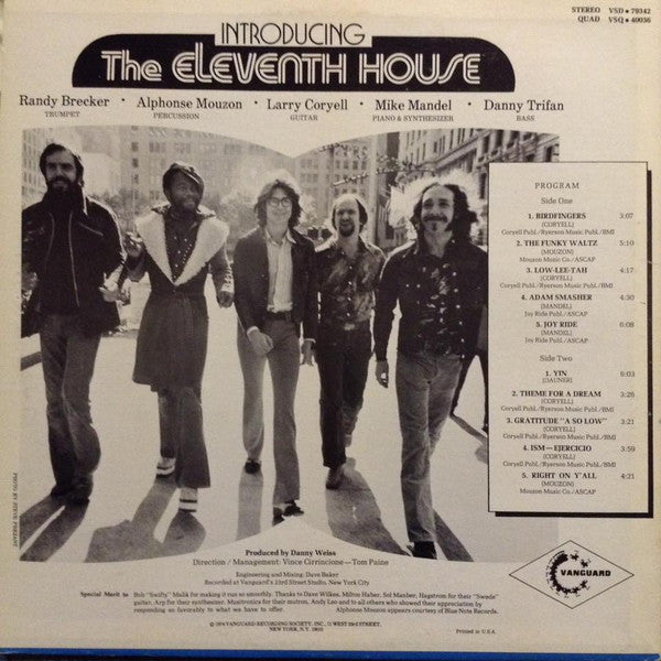 The Eleventh House With Larry Coryell : Introducing The Eleventh House (LP, Album)