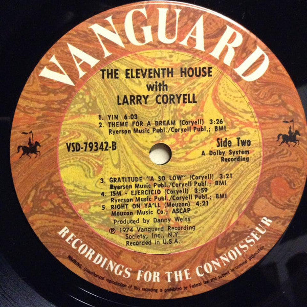 The Eleventh House With Larry Coryell : Introducing The Eleventh House (LP, Album)