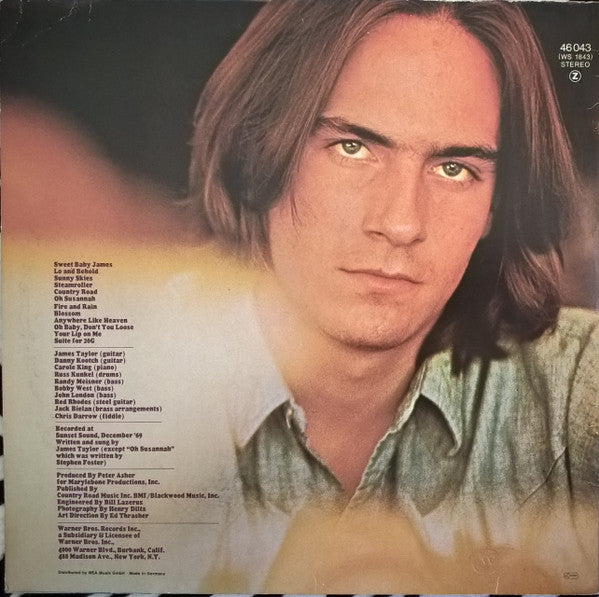 James Taylor (2) : Sweet Baby James (LP, Album, RE)