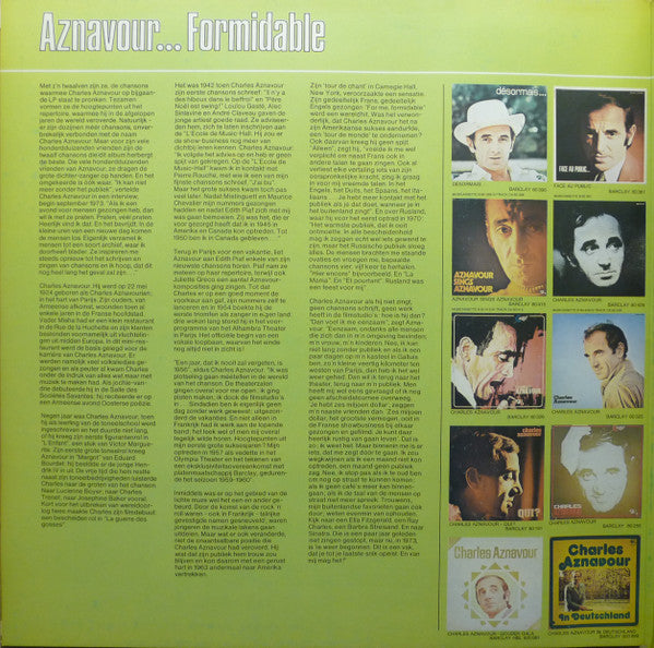 Charles Aznavour : Aznavour... Formidable (LP, Comp)