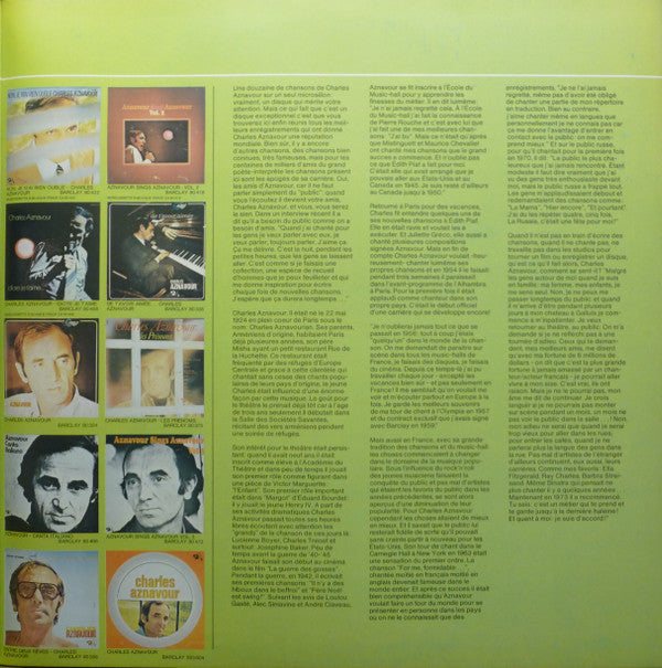 Charles Aznavour : Aznavour... Formidable (LP, Comp)
