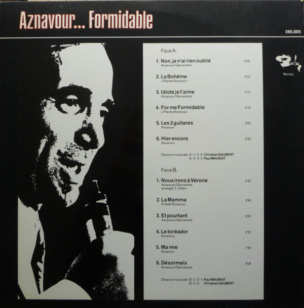 Charles Aznavour : Aznavour... Formidable (LP, Comp)