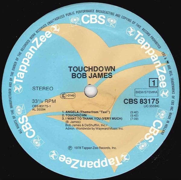 Bob James : Touchdown (LP, Album, Gat)