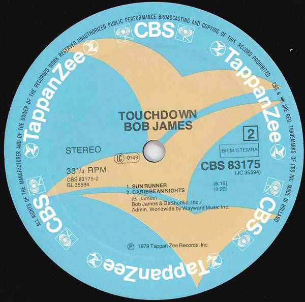 Bob James : Touchdown (LP, Album, Gat)