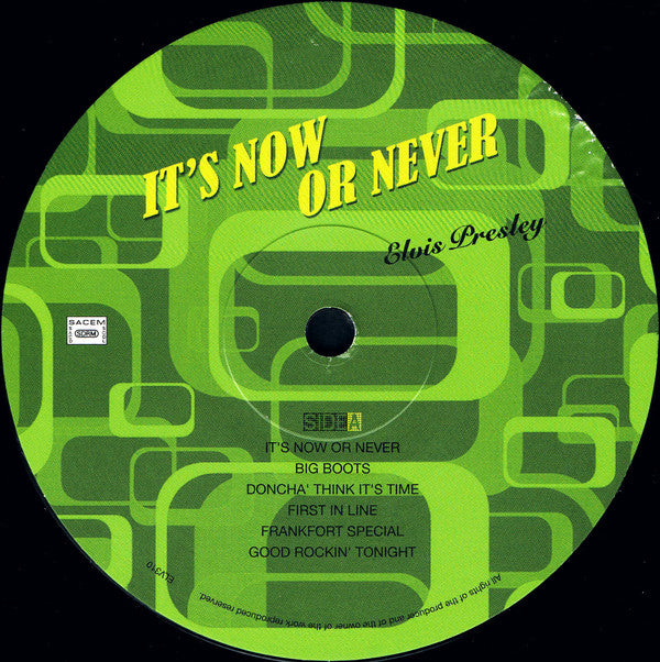 Elvis Presley : It's Now Or Never (LP, Comp, RM, 180)