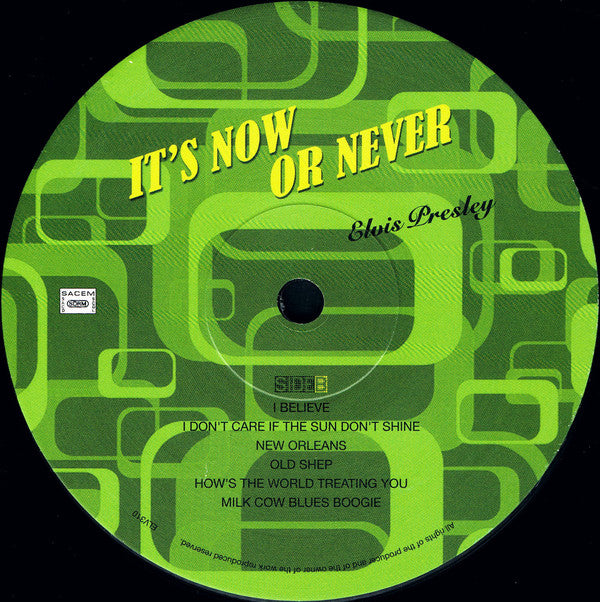 Elvis Presley : It's Now Or Never (LP, Comp, RM, 180)
