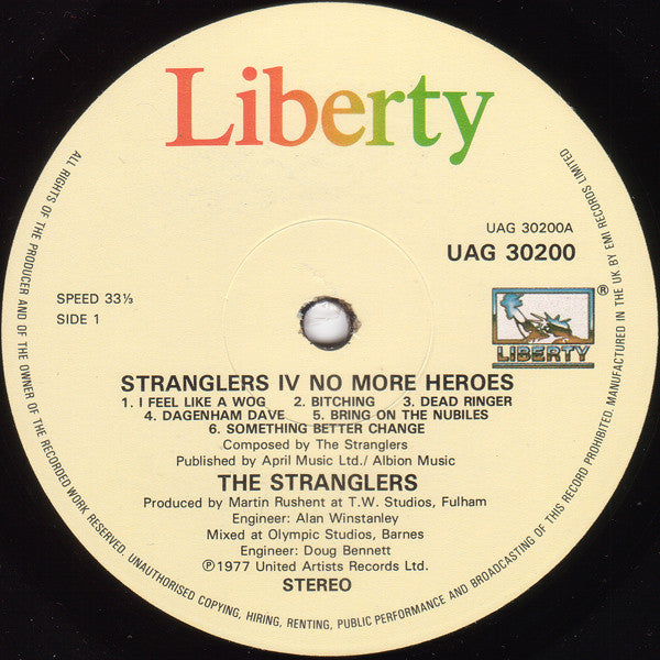 The Stranglers : Stranglers IV No More Heroes (LP, Album, RE)