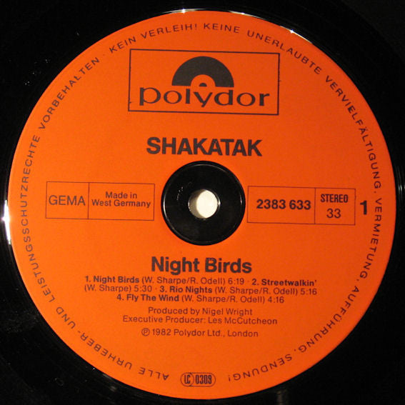 Shakatak : Night Birds (LP, Album)