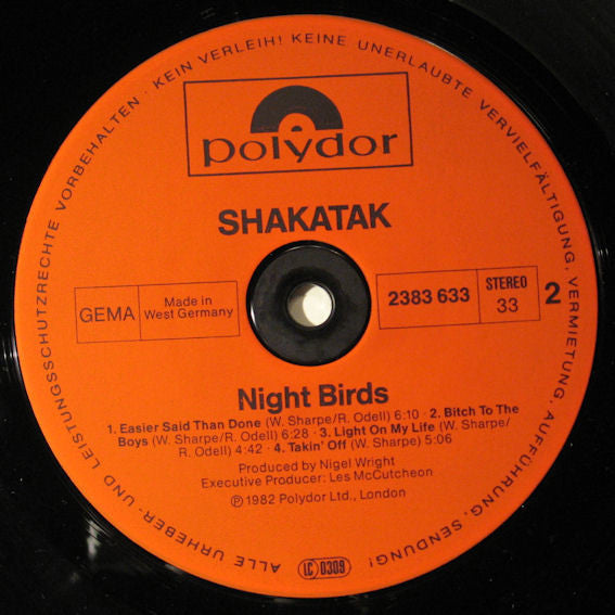 Shakatak : Night Birds (LP, Album)