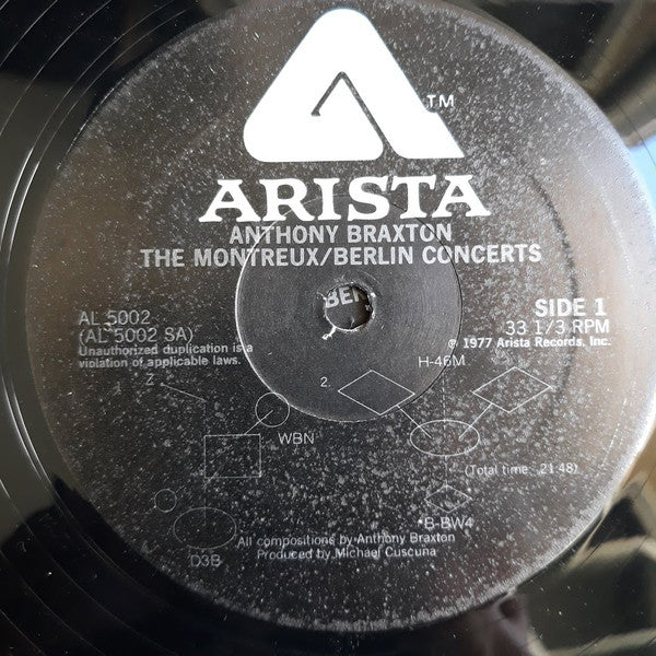 Anthony Braxton : The Montreux / Berlin Concerts (2xLP, Album)
